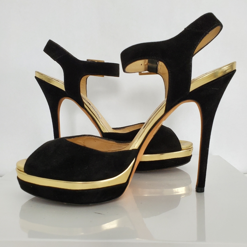 Jimmy Choo Pavola Ankle Strap Sandal Heels 9.5